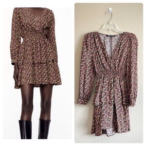 Zara Floral Print Ruffle Tiered Dress
